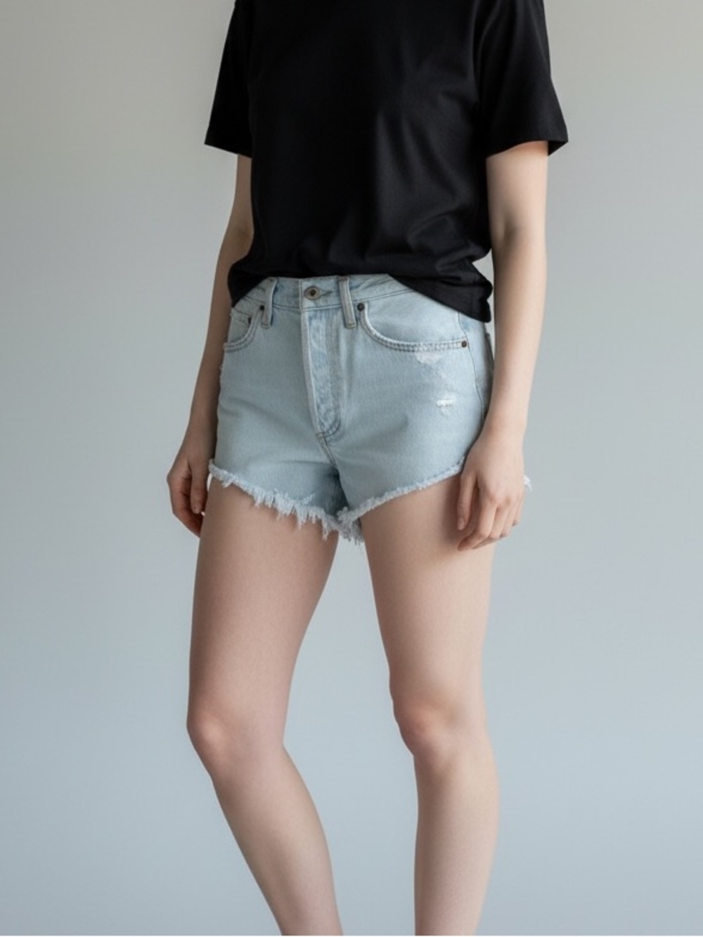 NWT Agolde parker cutoff denim shorts 26